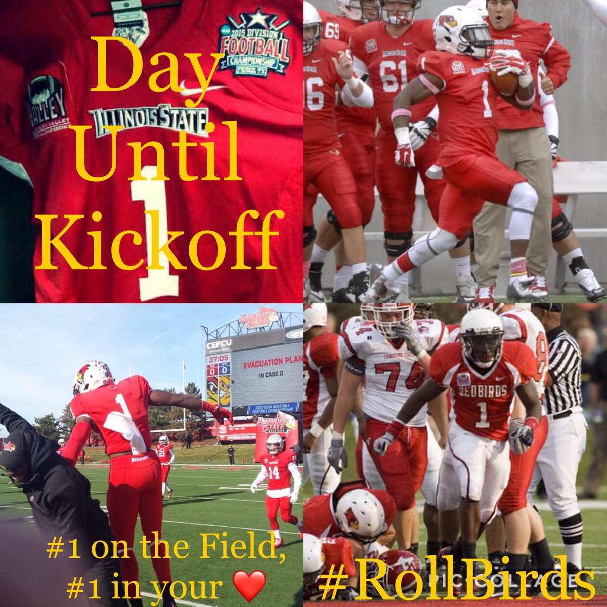 CoachK_Hall's tweet photo. 1 Day Until Kickoff! Sorry for the wait Redbird Nation! Those Birds up to something! #BirdGang #RollBirds @burchthekiduno @GoldFeetGlobal https://t.co/0B1fmWYwyb