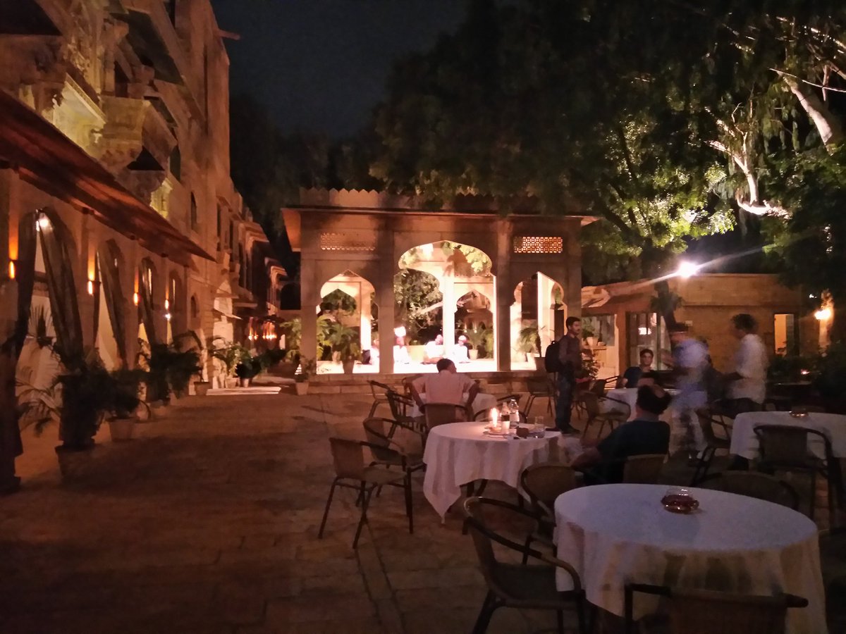 IHHA2017's tweet photo. The scene is set for all the guests of #IHHA with dinner at Narain Niwas #ihhaconvention #jaisalmer https://t.co/fXJdMlfAgt