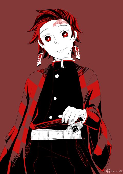 bsさんがTwitterに投稿した竈門炭治郎(鬼滅の刃)のイラスト。
