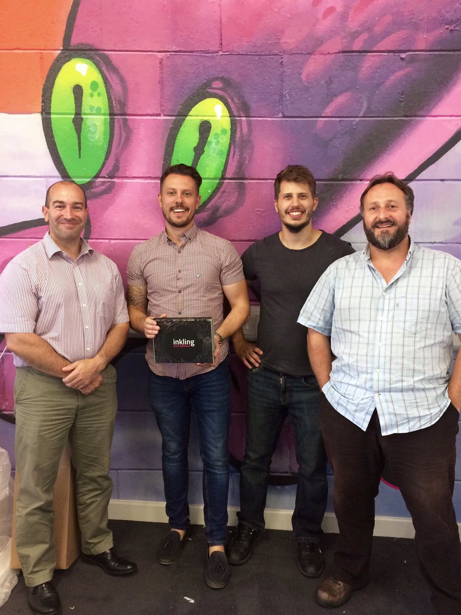 EarthIslandUK's tweet photo. Monty &amp; I popped over to see Luke &amp; Dan @inklingprintuk today. Lots of great #POS and #largeformat #print going on. #PositiveVibesOnly https://t.co/7DJGabKy9w