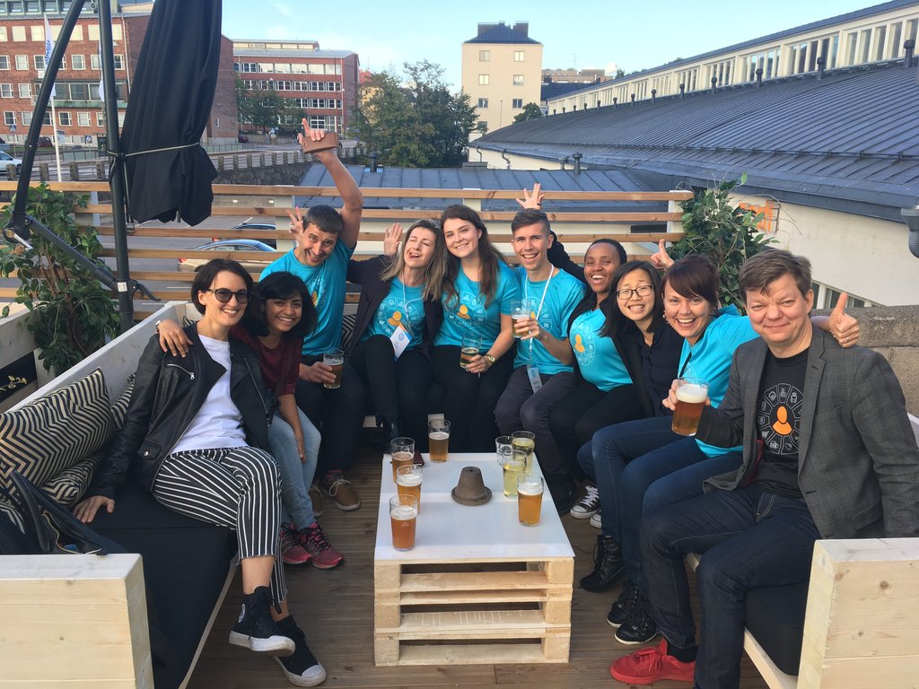 OKFFI's tweet image. The #mydatacrew party starting! &amp;lt;3 #Mydata2017