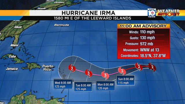 Hurricane #Irma winds decrease slightly as storm downgraded to Category 2 bit.ly/2iMor6H?utm_me… https://t.co/rmGf6N1Qqs