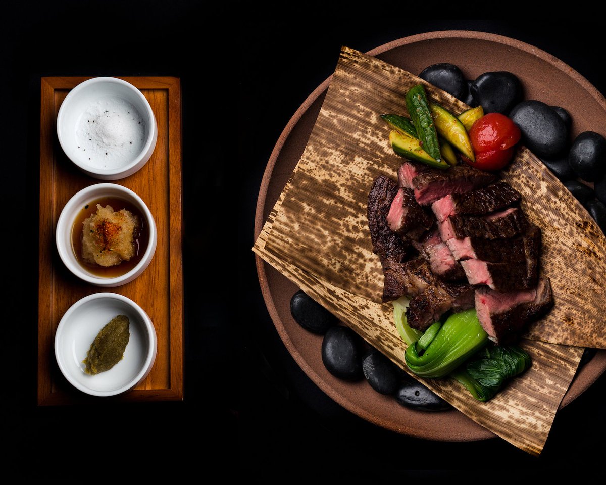 AzabuMiami's tweet photo. Wagyu Sirloin // 
Sirloin | Truffle Salt | Ponzu | Yuzu Kosho #AzabuMiami #StantonSoBe #SouthofFifth #JapaneseCuisine https://t.co/6OhvPI65Td