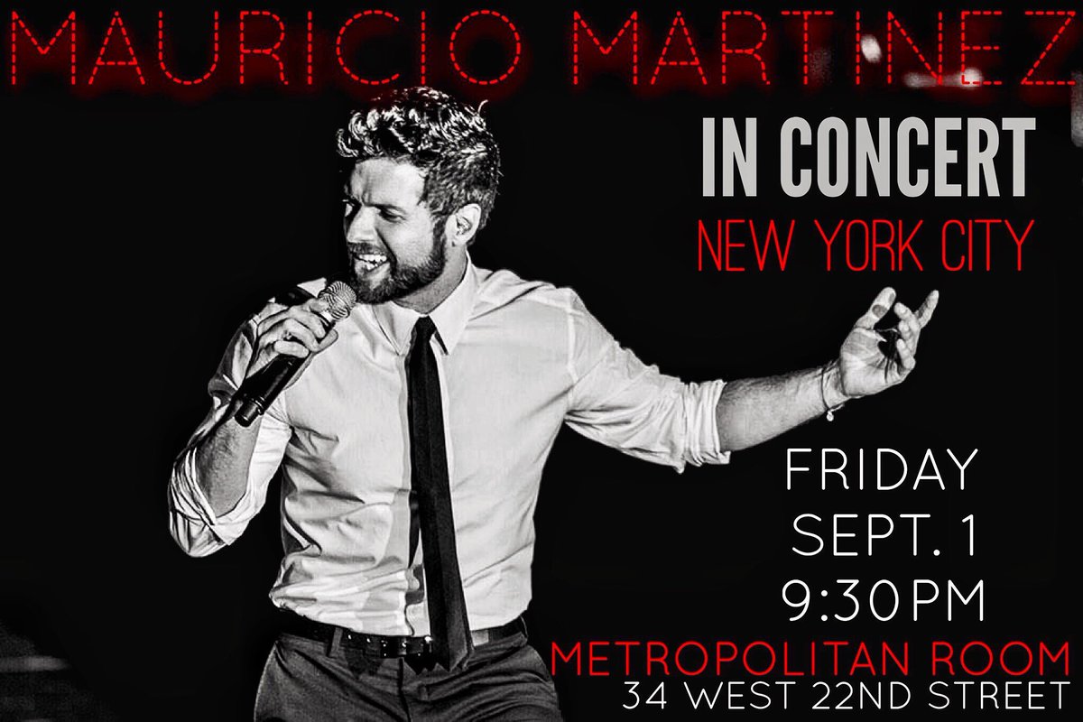 ARTISTASRECESA's tweet image. Si estás en Nueva York no te puedes perder el show de @martinezmau HOY en el #MetropolitanRoom