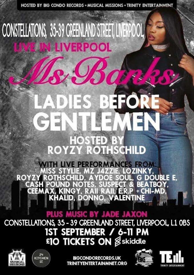 CashPoundNotes's tweet photo. Tonight We are supporting @MsBanks94 live at @ConstellationsL tickets are on @skiddle https://t.co/qwIyASsTQp go get yours now https://t.co/kvp0zrkk7p