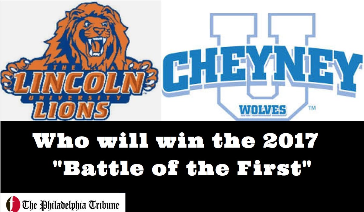 PhillyTrib's tweet photo. POLL: Who will win the #BattleOfTheFirst? @LincolnUofPA @LULionsAthletic OR @CheyneyUniv @CUWolves. VOTE HERE --> https://t.co/LxxxMfm9q9 https://t.co/E4iX1ESQ2Z