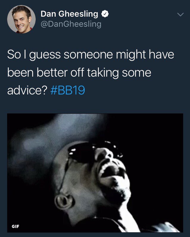 08Jayhawk's tweet photo. Dan deleted the tweet from last night. Matt was the one that turned down his advice before going into the house #BB19 https://t.co/sPl1NvvoyO