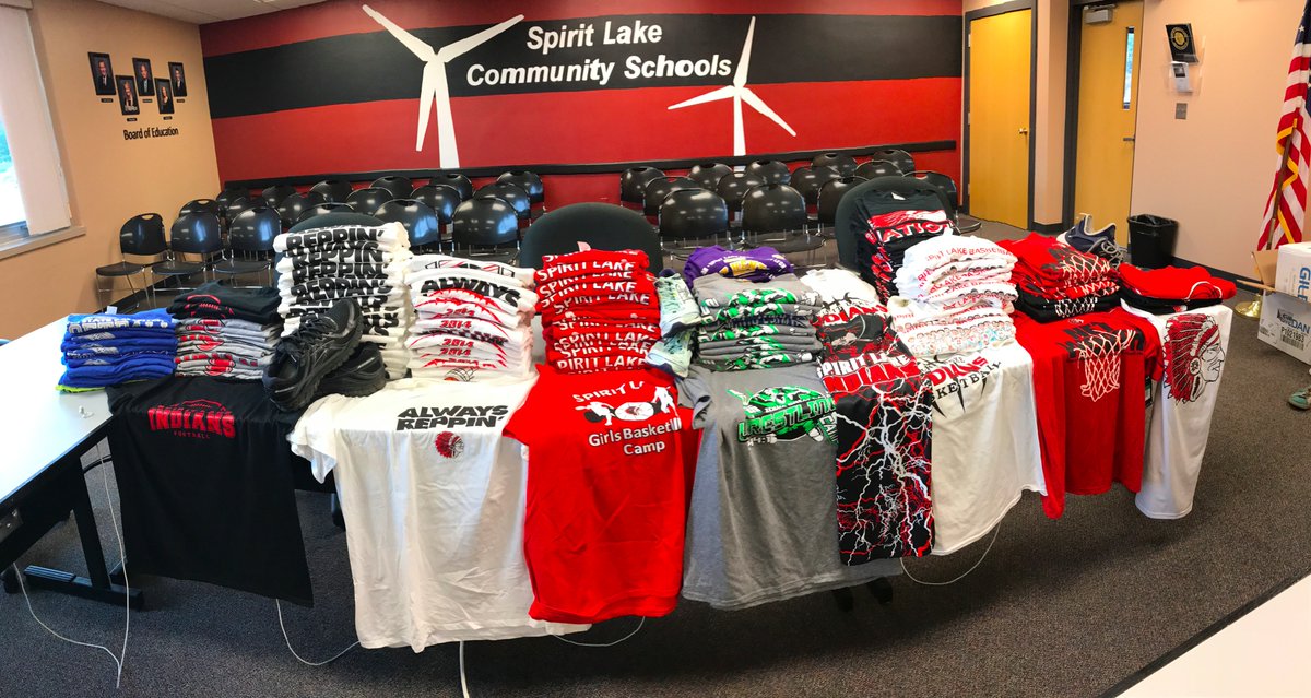 SpiritLakeIA's tweet photo. @SpiritLakeIA jumped on board to help @CoachSampsonUH!  Almost 300 shirts &amp; lots of shoes coming your way! #HelpHouston #HoustonStrong https://t.co/genrnhLYLu