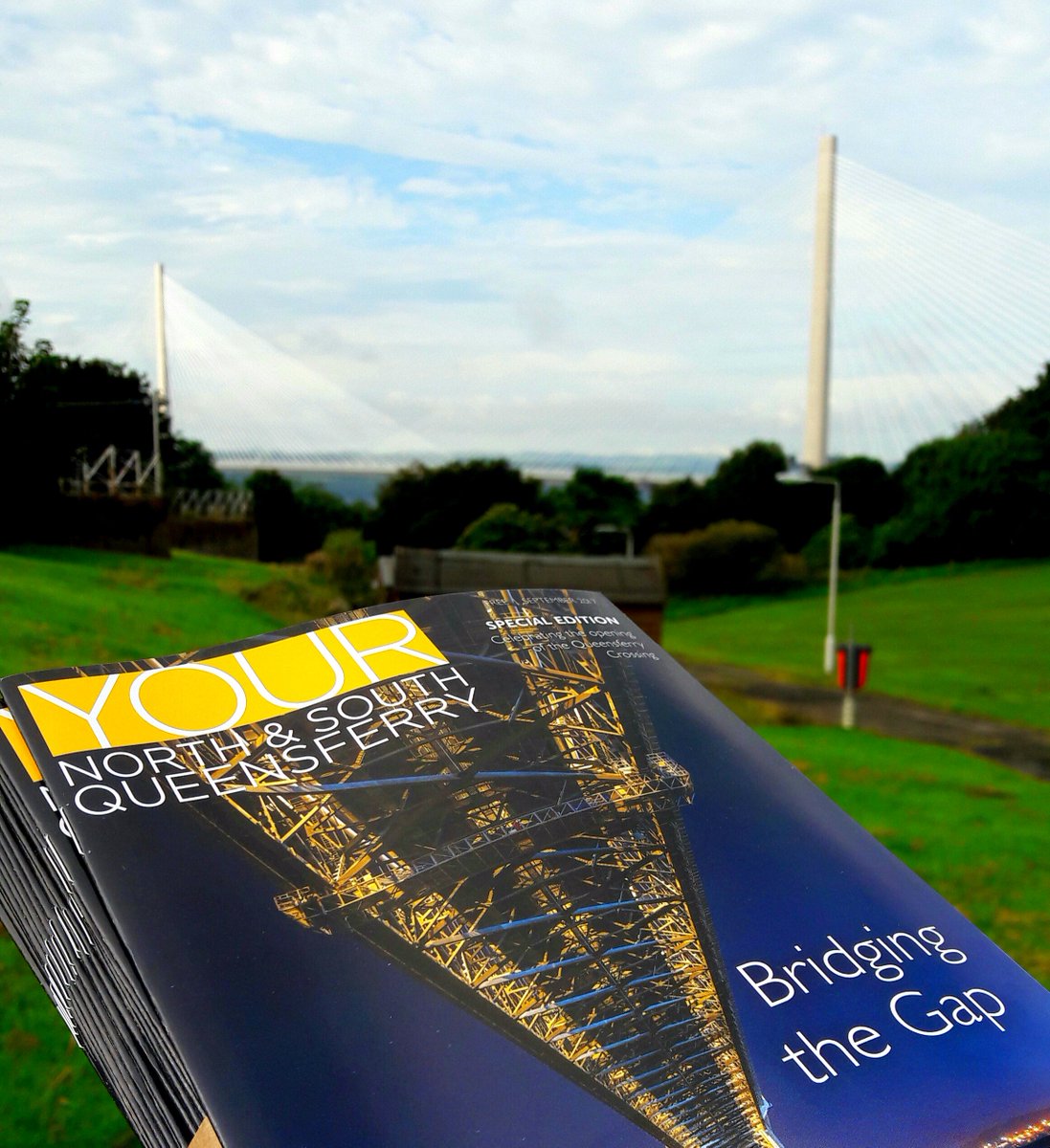 YOURQueensferry's tweet photo. The new #queensferry mag has landed! Special #queensferrycrossing edition. Sponsors @NeilsonsSales https://t.co/Osx4pGcMf6