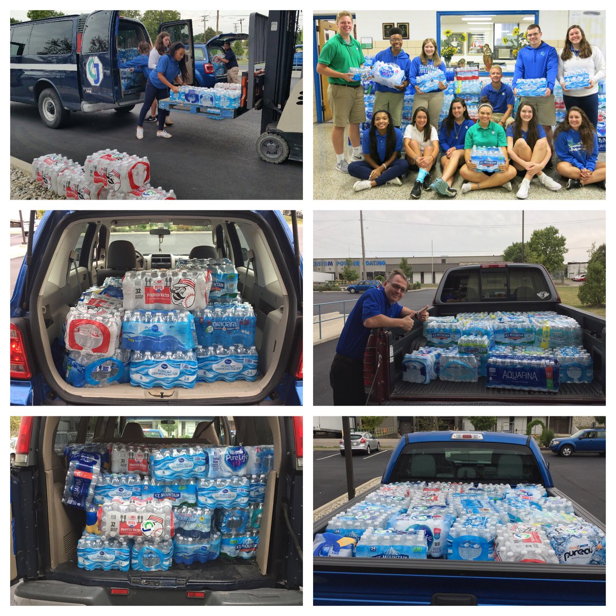 CJMinistry's tweet image. Thank You CJ for your generous support! 4.5 skids = 200 cases = 6,300 lbs of water donated to @FoodbankDayton #HelpforHouston #BeTheChangeCJ