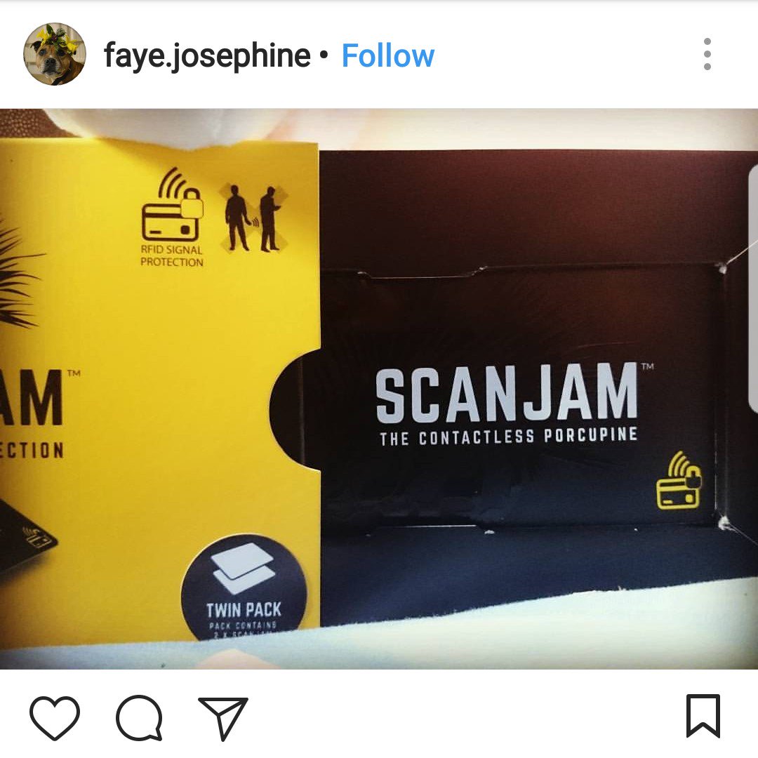 scanjam's tweet photo. Delighted to see another happy customer claiming their lifetime warranty https://t.co/g9Z8FcHHQL #Scanjam #IdentityTheft #Contactless #Fraud https://t.co/HMCHzeKQnI