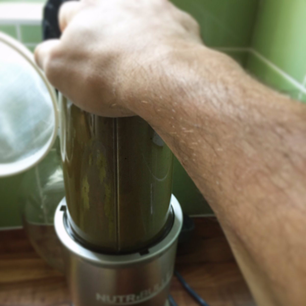 It's smoothie time! Working from home need some energy. 
Bananas, blueberries, Matcha Recovery, Turmeric &amp; Black Pepper, carrots &amp; voila.