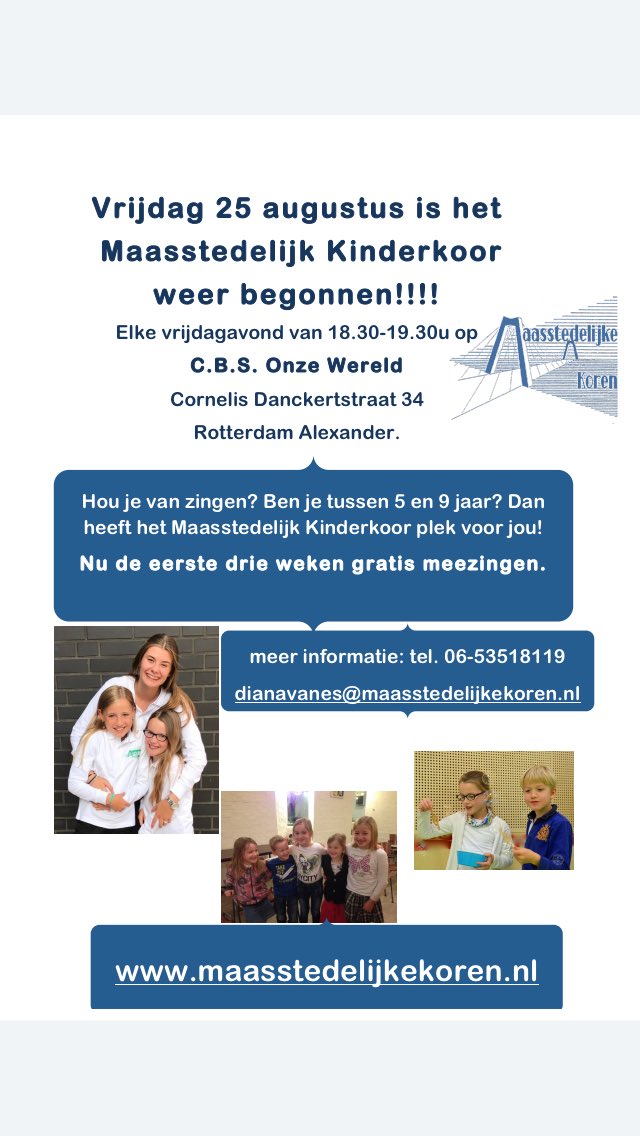 Maasstedelijke Koren (@maasstek) on Twitter photo 