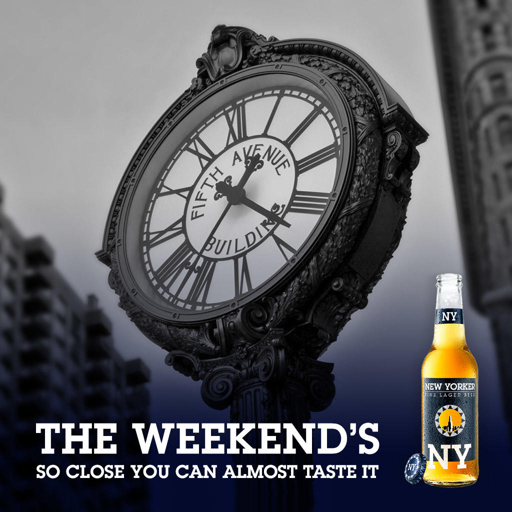 NewYorkerBeer's tweet photo. The weekend is so close you can almost taste it - cheers to that! 
#newyorkerbeer #weekend #fridayfun https://t.co/GWhUvG8UzE