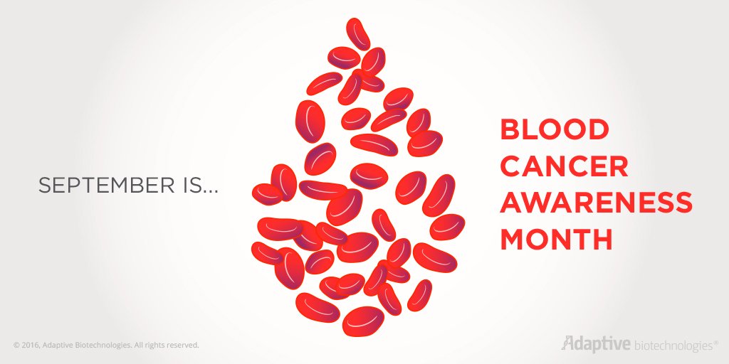 AdaptiveBiotech's tweet photo. September is #BloodCancer Awareness Month. Join us in raising awareness for 1M+ Americans living with blood cancer. #BCAM https://t.co/uPBJ0NqeFB