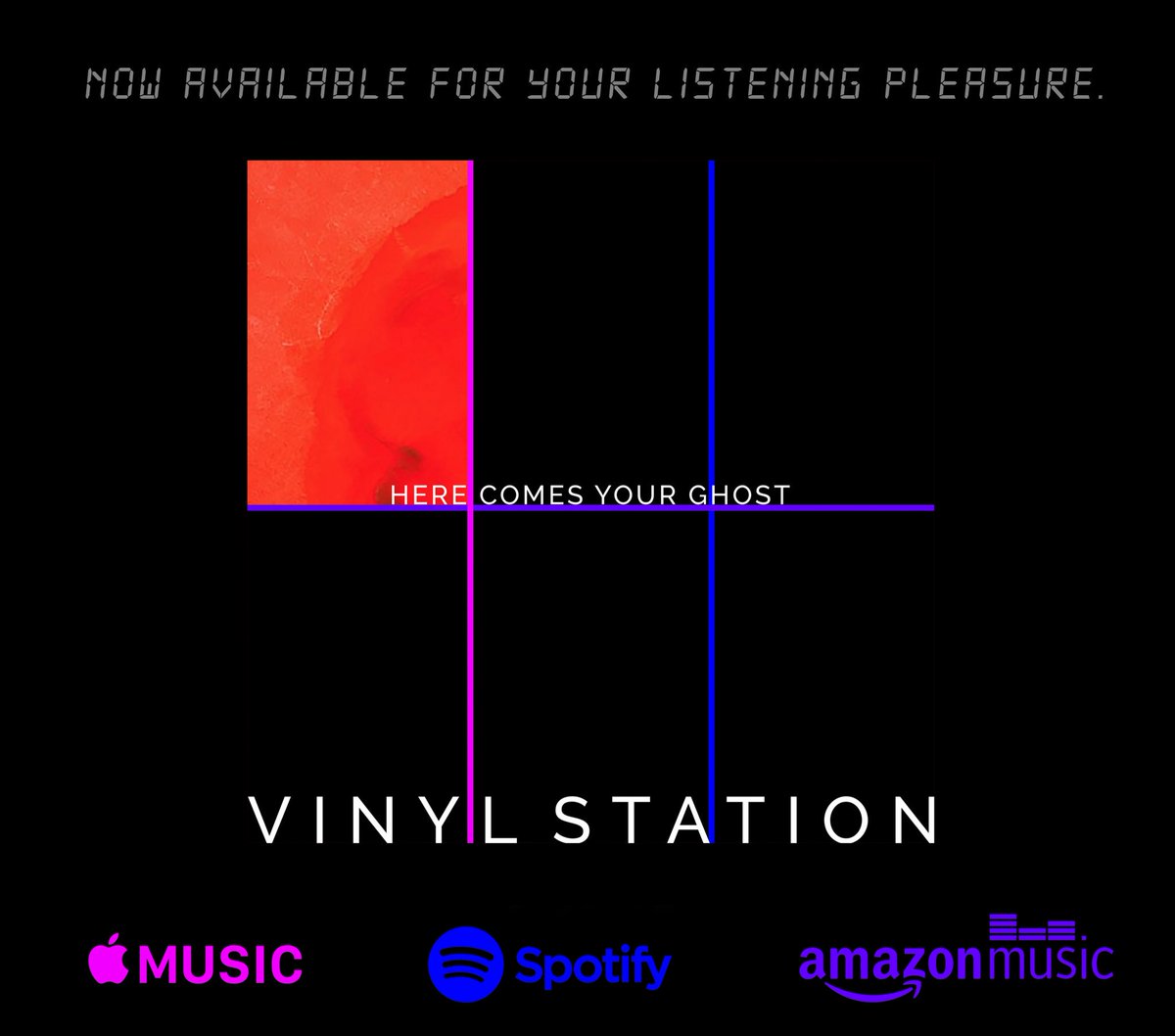 VinylStation's tweet photo. Here Comes Your Ghost is now available for your listening pleasure. #AppleMusic #Spotify #AmazonMusic #InternetIt #VinylStation https://t.co/MTxwfXAvW9