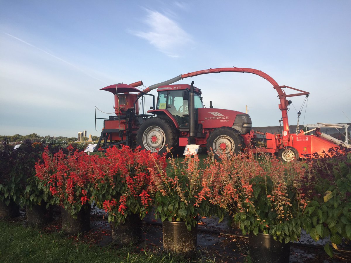 PACropDoc's tweet photo. Wake up to find a silage chopper in your flower trial? You might live on a research farm! #SEAREC @agsciences @PAAgriculture @LancFarming https://t.co/IxkyNPYDAd