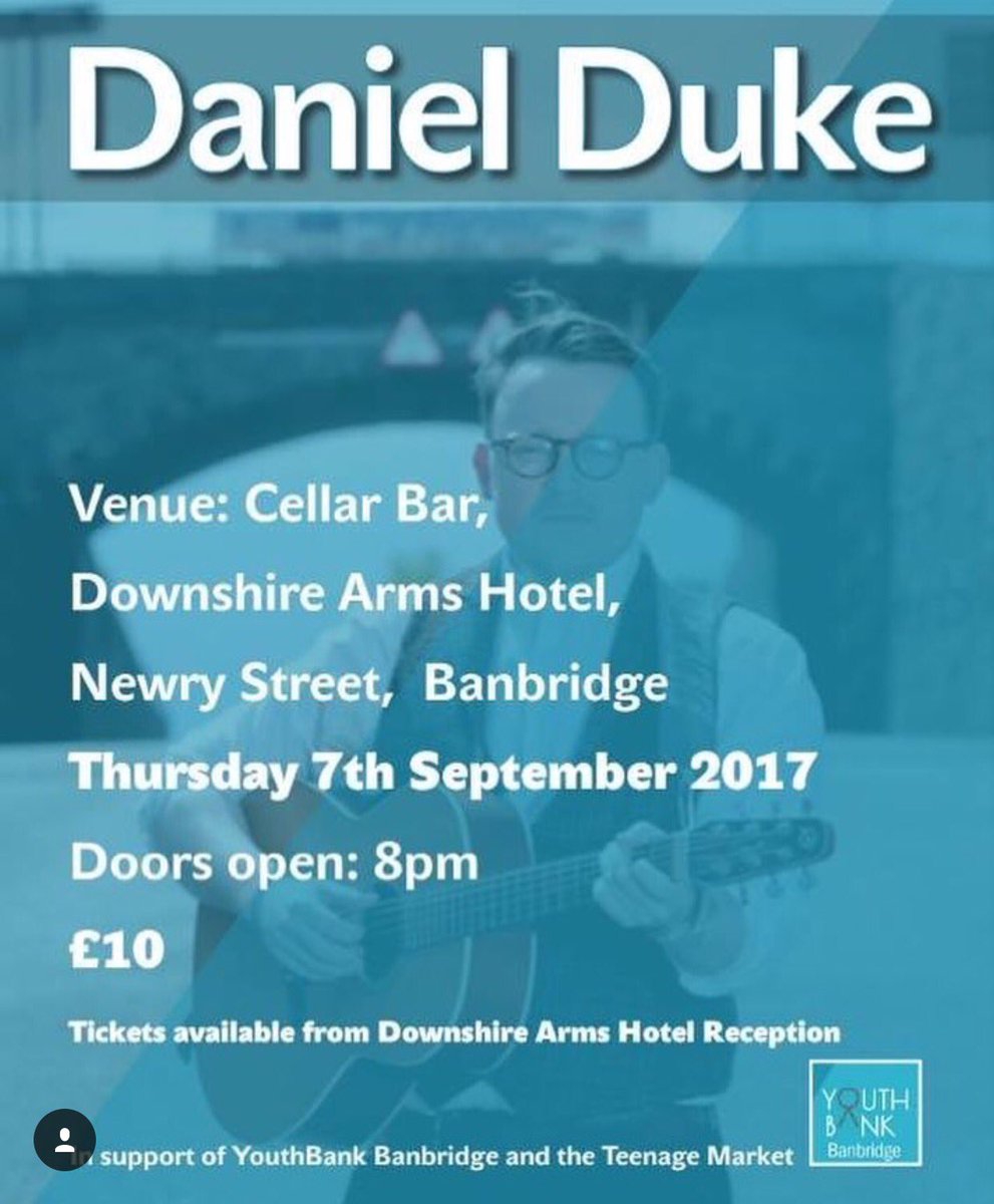 Banbridge_YB's tweet photo. @iamdanduke will be performing in the Downshire for an AMAZING fundraiser ‼️ https://t.co/K66cVyyvnO