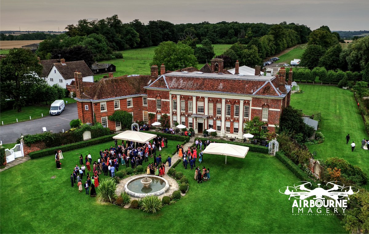 airbourneimage's tweet photo. Was privileged to have been able to create Aerial Video and Images for a fantastic wedding at Quendon Hall last week. @QuendonHall https://t.co/nPFFsLqG5T