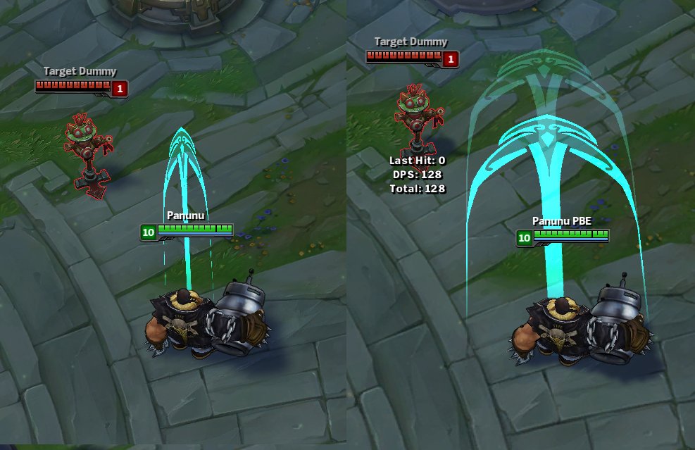 PanunuLoL's tweet photo. Doing some testing on the PBE! Looks like they changed the Line missile display to be more accurate. I'll upload a comparison soon! https://t.co/NC5GVxscLk