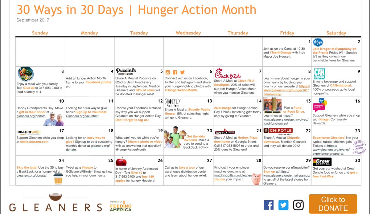 We love partnering with @GleanersFBIndy as part of our #saygoodnighttohunger initiative! Here's how they are standing against hunger!