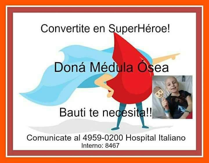 diegosurra's tweet photo. #DonemosMedulaOsea Bauti y muchos otros chicos nos necesitan https://t.co/I1BoFjp1qW