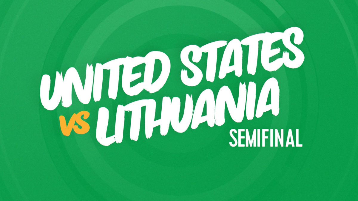 NBCOlympics's tweet photo. Semi. Final. See @TeamUSA play Lithuania for the right to battle for gold NOW with #DreamTeamWeek on Olympic Channel: Home of Team USA. https://t.co/9rBzrcwjPL
