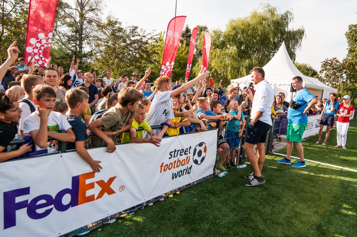 sfw_tweets's tweet photo. Grand opening of the second #FieldinaBox, this time in Mragowo, Poland - thanks once again to the support of @FedEx &amp; @UefaFoundation https://t.co/YkNUlqX179