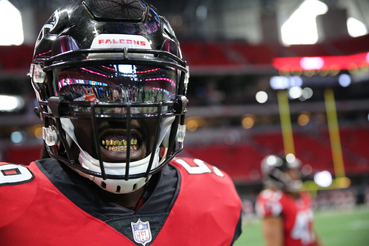 AtlantaFalcons's tweet photo. 😁

ONE WEEK until kickoff in Chicago. 

#RiseUp https://t.co/Y6TrW4JG8K