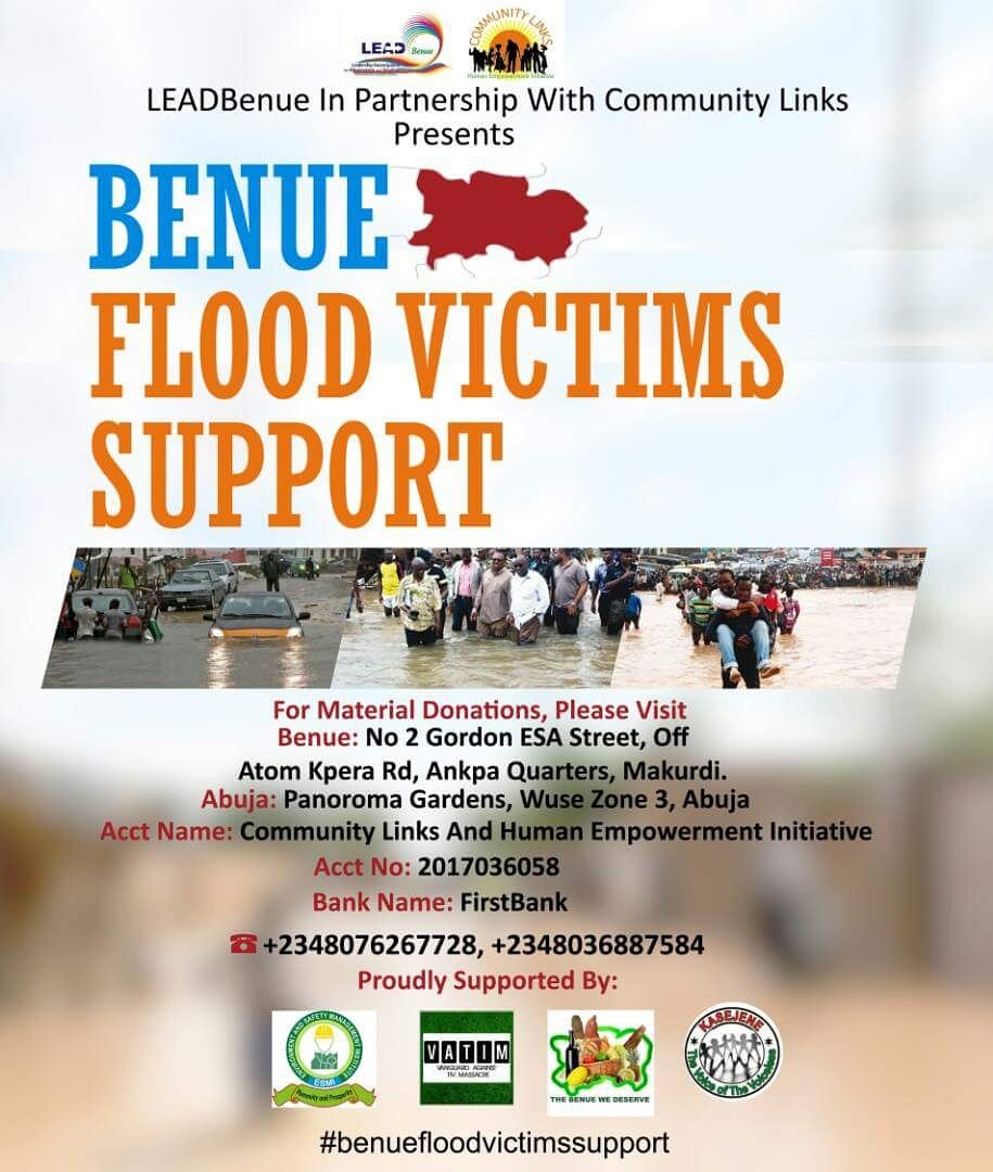 Adetutugeorge's tweet image. Guys....its time to support our own...Makurdi needs our help.
To send relief items there, please see screenshot....#Markudi #PrayForMakurdi