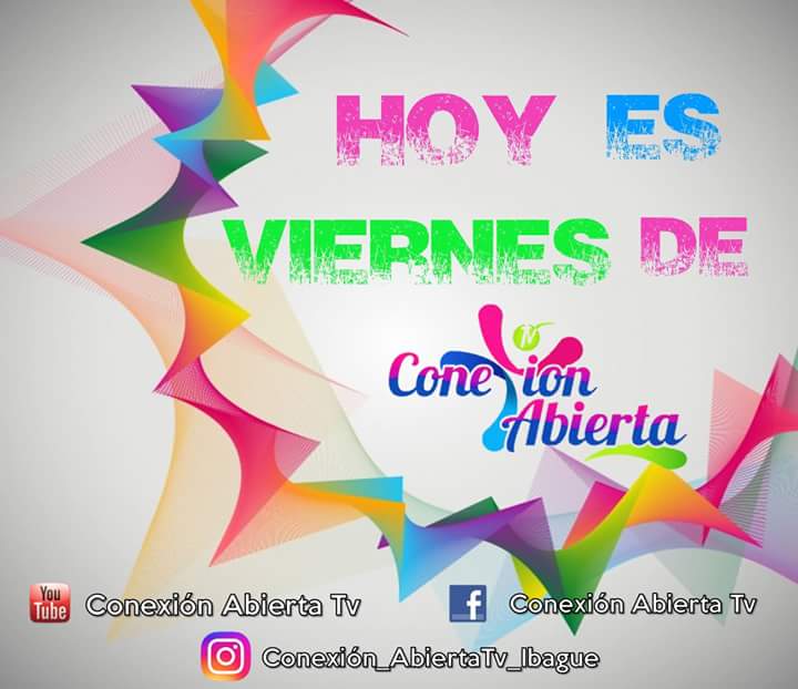 conexionibague's tweet photo. Bienvenido a Conectarte con lo Que más te Gusta!!!
Te esperamos por #alpavision 6:00 PM y #canalpyc 6:30 PM #conexionabiertatv https://t.co/A7dqkfVW8u