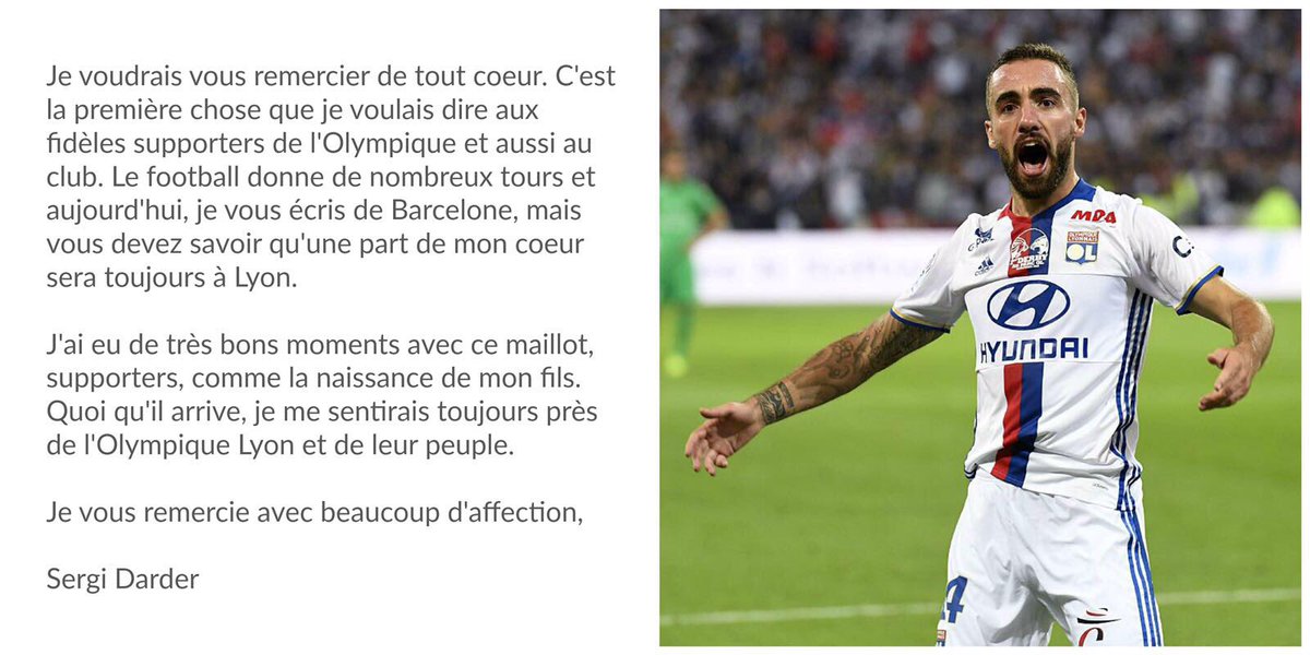 SergiDarder's tweet photo. Merci beaucoup! @OL https://t.co/ZJPtX2mzc8