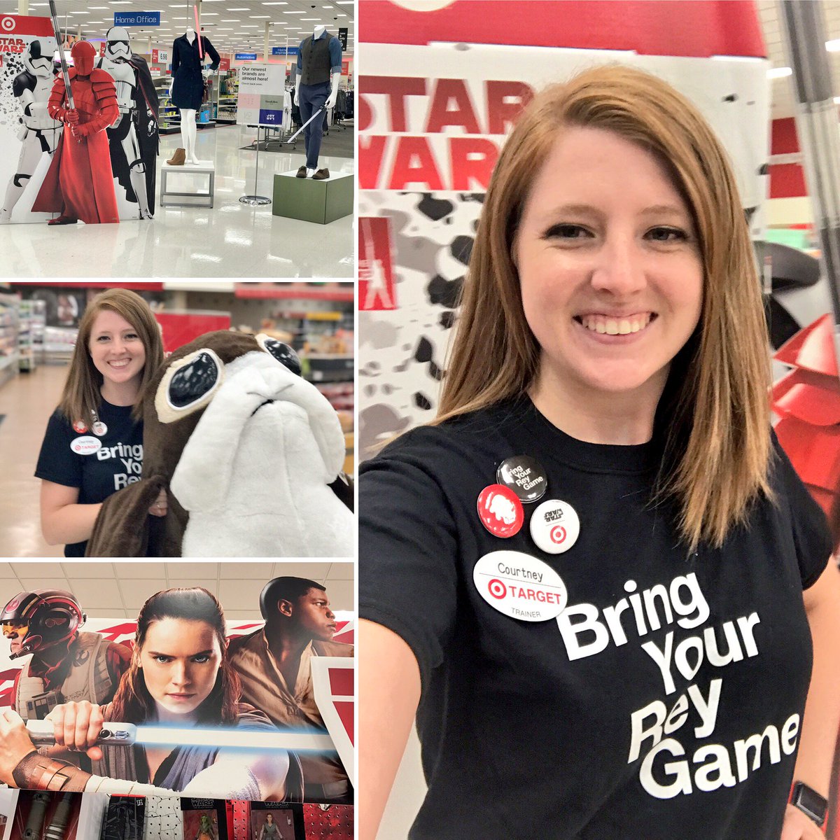 #ForceFridayll at #T1398! Midnight release with raffles, Target exclusives, giveaways, and Rey! #SharetheForce #BringYourReyGame