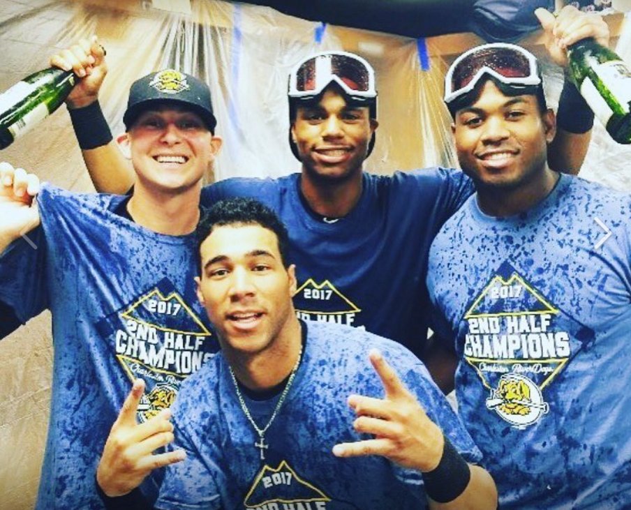 GoReivers's tweet photo. Congrats to IW's Dom Thompson Williams on his championship w/ the @ChasRiverDogs last night!

Best of luck in the playoffs!

#AlwaysAReiver https://t.co/tOx9qH7GFI