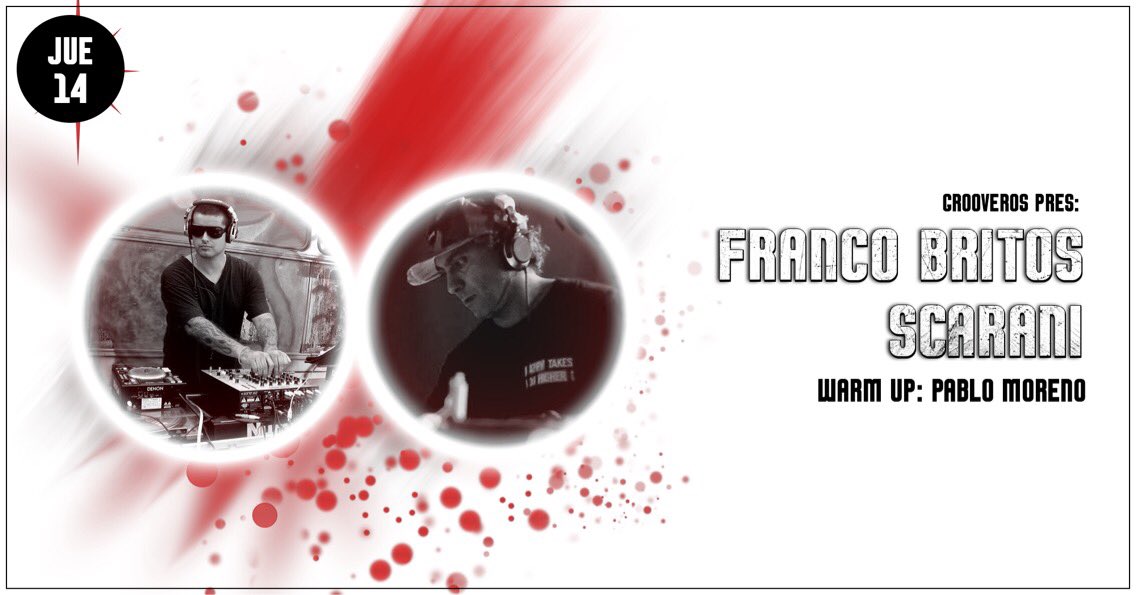 Grooveros's tweet photo. Jueves 14 de septiembre
Franco Britos - Sacarni - Pablo Moreno https://t.co/SOxGvzuOLx