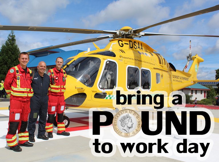 GHR_Dorset's tweet photo. @SouthwellSmiley &amp; @WeymouthCollege have signed up for #BringAPoundToWorkDay for @dsairambulance https://t.co/c0iWbmycOy Please join them! https://t.co/vcNWWe2E0z