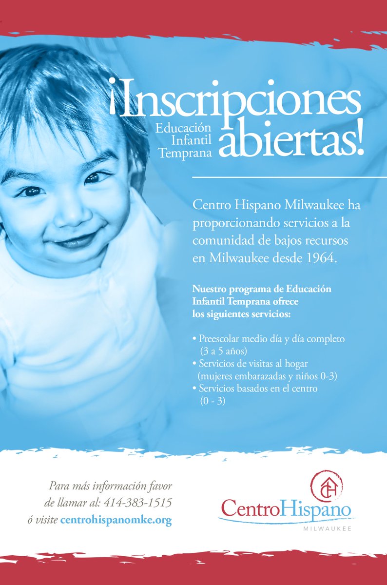 CentroHispanoWI's tweet photo. ¡Inscríbase ya! // Enroll today!! https://t.co/8dpxGuBtse