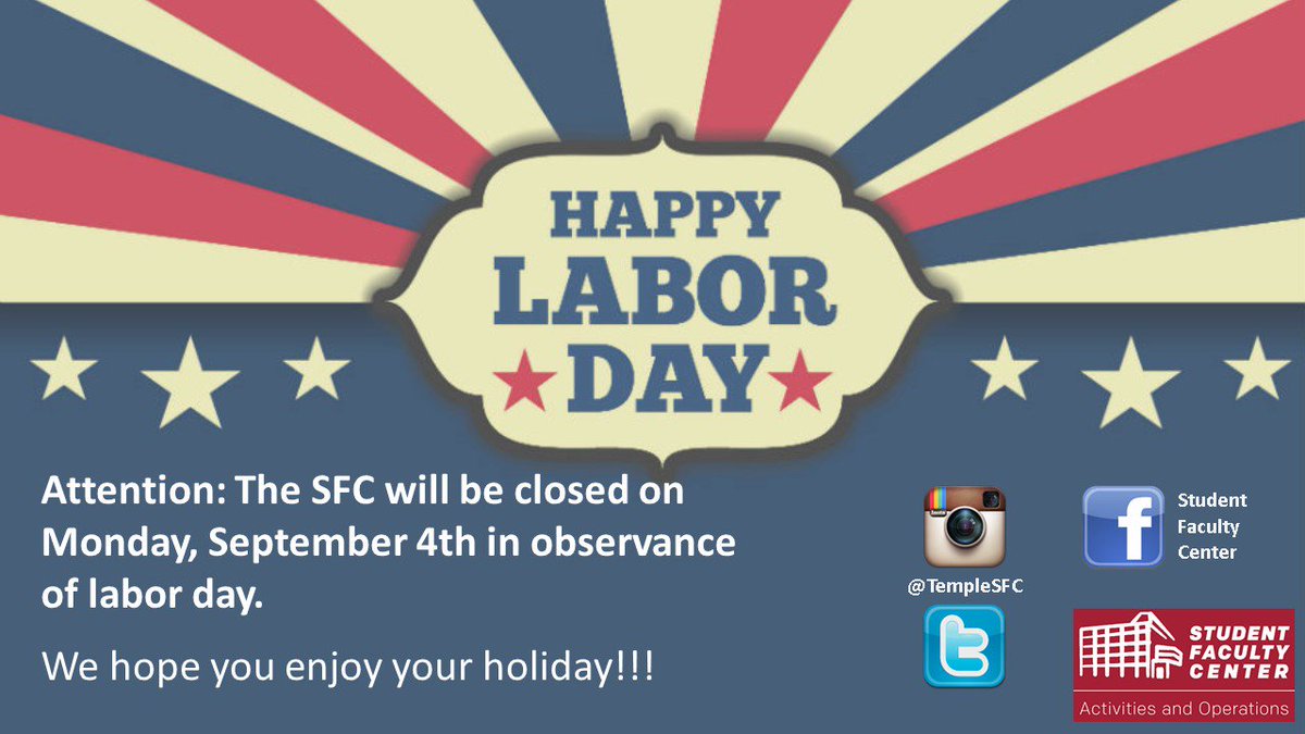 TempleSFC's tweet photo. Enjoy the long weekend, we'll see you on Tuesday! #TempleHSC #SFCAO #templeuniversity https://t.co/W3WggkqCbS