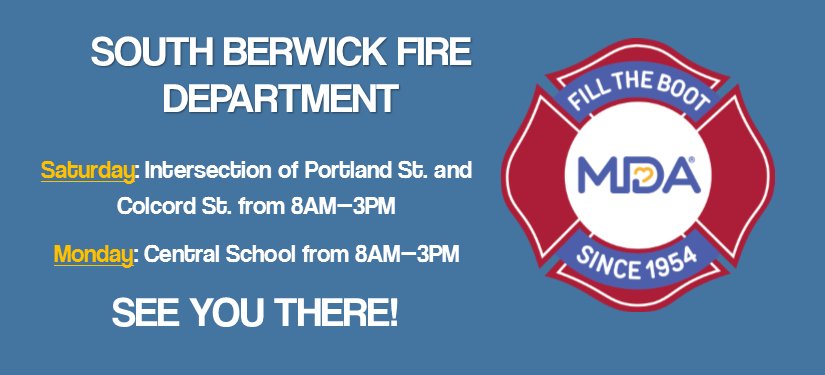 South Berwick will be out this Sat 9/2 from 8AM-3PM AND on Labor Day Mon 9/4 from 8AM-3PM! Locations in the picture!