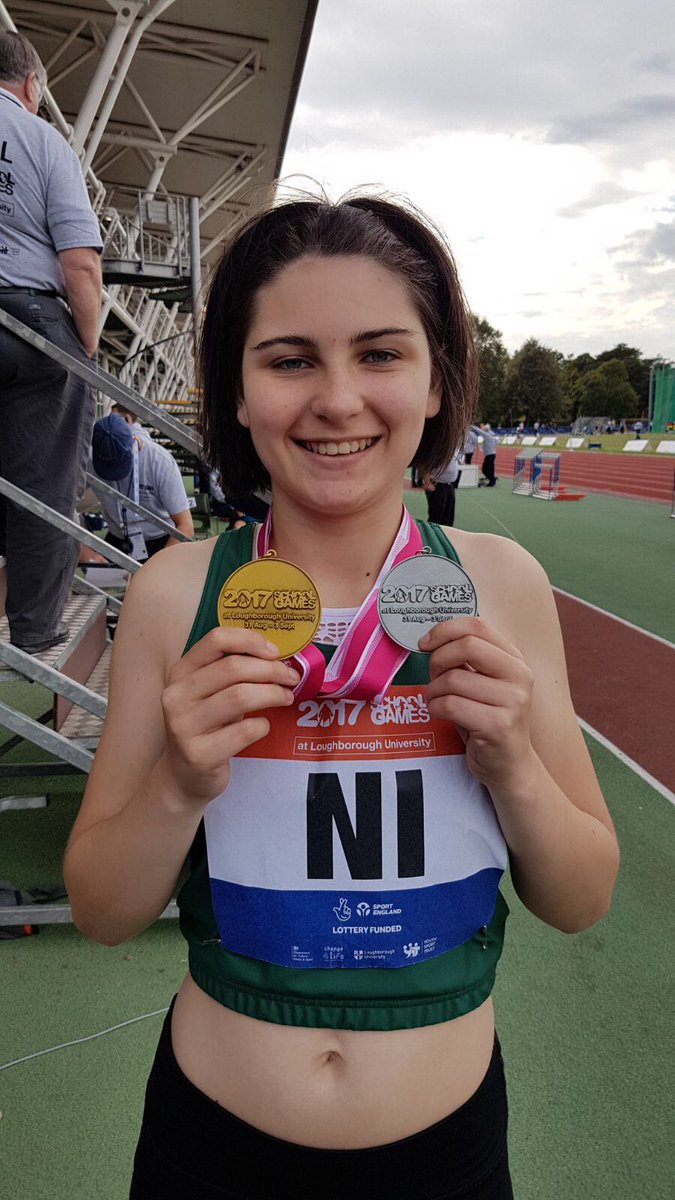 EveDann1's tweet photo. Well it was Silver in the 200m , such a wonderful day and a great way to finish the season @_SchoolGames @AthleticsNI @StColumbanusCol https://t.co/zLZQbF4ghq