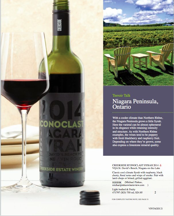 CreeksideWine's tweet photo. Join the #Syrahvolution! Get your hands on our latest Iconoclast Syrah *Available only in #Vintages @LCBO https://t.co/E2jQ8AcY2x https://t.co/fn9GtYS71N