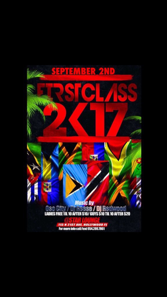 FreewayWick1's tweet photo. ๐Come Turn up โ๏ธSaturdayโ๏ธ to the Biggest Island Party Back too School Kickoff Fete ๐ฏ๐ฒ๐ง๐ธ๐ต๐ท๐ญ๐น ๐ฆ LADIES FREE TIL ๐ #FirstClass2k17 https://t.co/wSjXFbWixw
