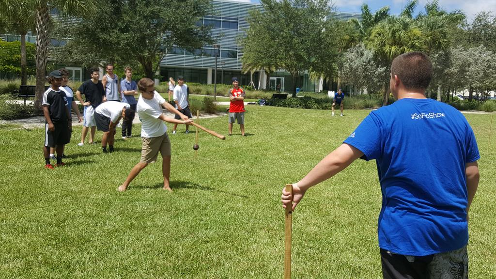LynnUSportsMgmt's tweet photo. Alums of @TedCurtisStuff's Intro to Sports Mgmt class know the answer: The name of the game is... #BUS125 @baseballhall #LynnUniversity https://t.co/W1MaF5k5FJ