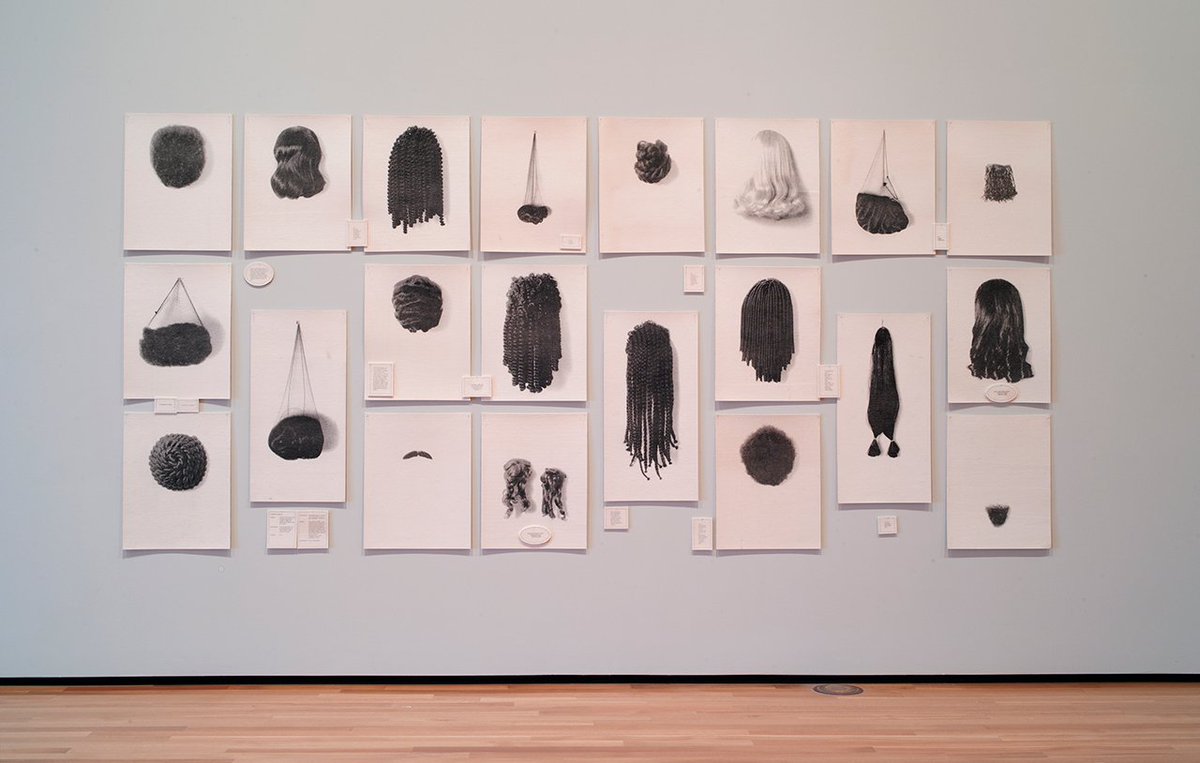 AkronArtMuseum's tweet photo. Lorna Simpson, Wigs (portfolio),1994 on view in #Serialintent hints @ stories but leave gaps for viewers to complete https://t.co/vzgXK3QsbI https://t.co/QYvUQqDDhf
