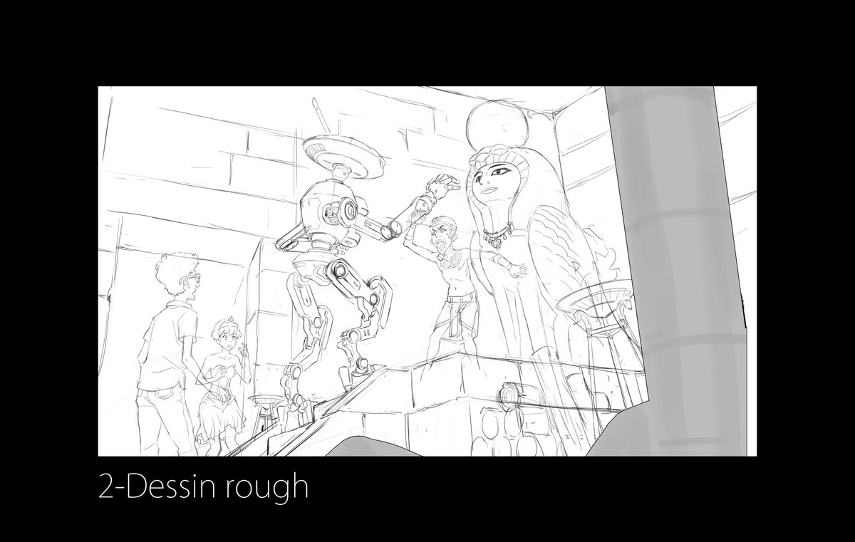 Étapes de travail sur le dessin de l'Épopée temporelle ep 7 de Cyprien @MonsieurDream
Le dessin de cette semaine vous a plu? 