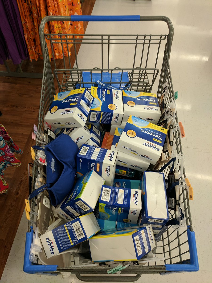 itsmebecca's tweet photo. Thanks to your help, @MP_Movement was able to pick up all of these feminine products for #Harvey victims. They are getting shipped tomorrow! https://t.co/cRkRuIgomC