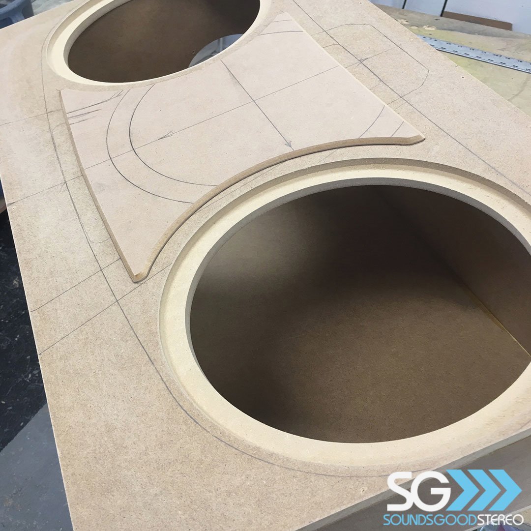 Another shot of the custom trim panel on the 2016 Mercedes Benz E300 Brabus Edition. In this step, we are adding demension to the box. This