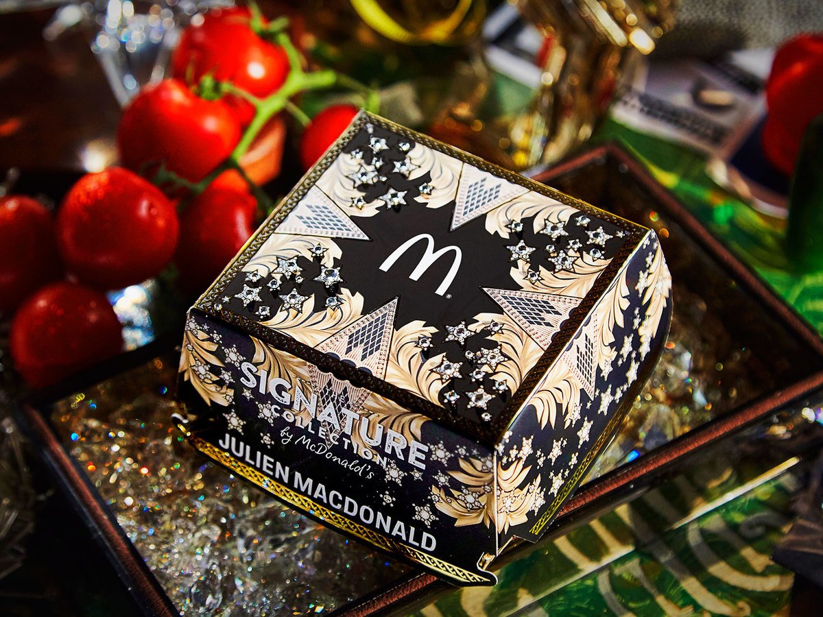 foodandwine's tweet photo. McDonald's is giving away a jewel-encrusted burger box https://t.co/Pw8IAsGsKC https://t.co/itulKdm8R2