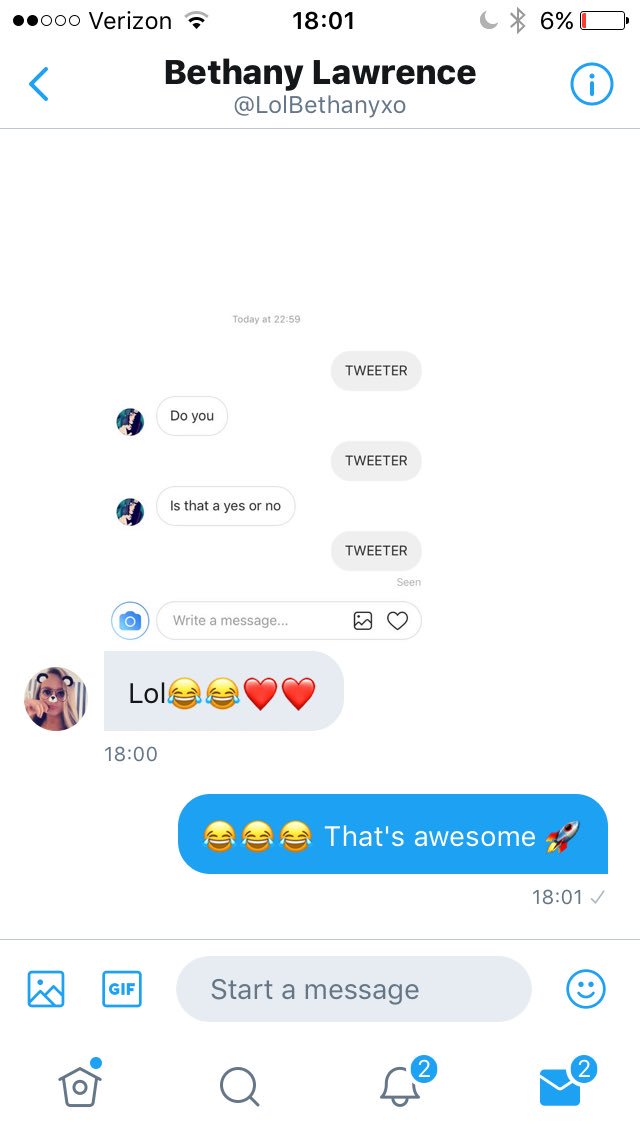 BrettRaio's tweet photo. TWEETER 😂👏🏼 This is awesome 😆❤️ https://t.co/1YQe12umMf