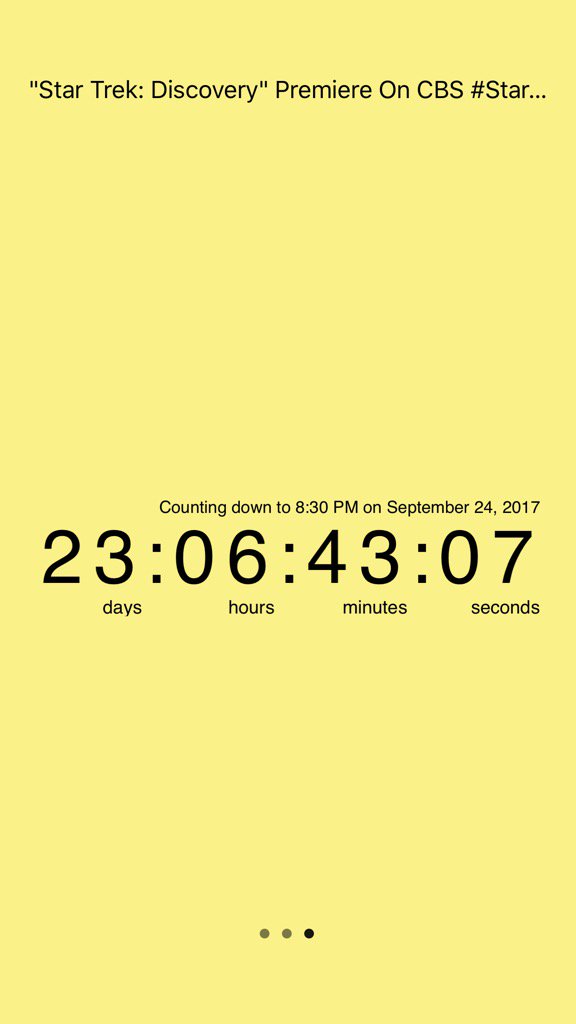 montetvcajun's tweet photo. 23 days and 6 hours remaining until "Star Trek: Discovery" Premiere On CBS #StarTrek #LLAP #TZeroApp https://t.co/g5f9pSy0K3